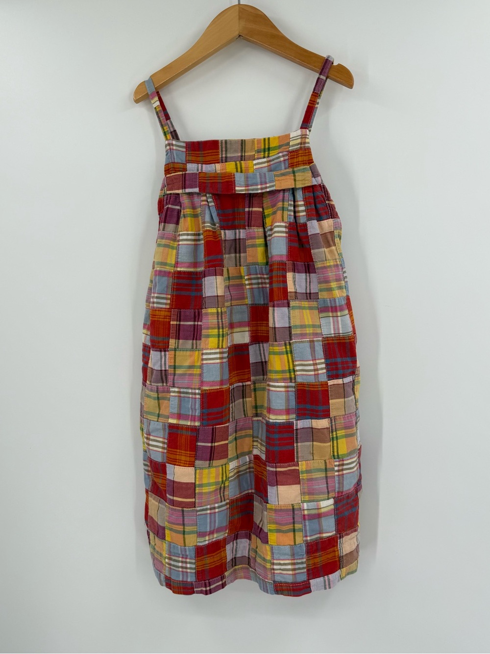 J. Crew Crewcuts Madras Patchwork Sundress | Multi Plaid | XL